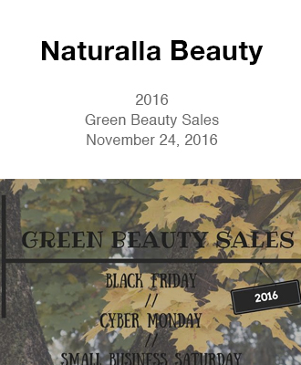 Saison 2016 Green Beauty Sales in Naturalla Beauty